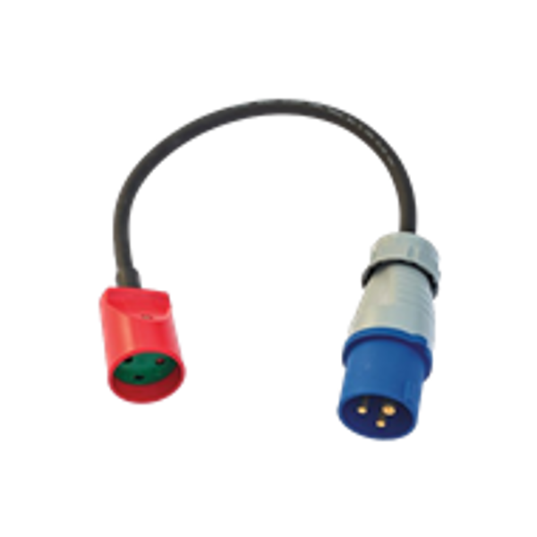 Billede af Adaptor 230 V m/jord-u/jord leje